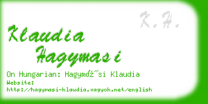 klaudia hagymasi business card